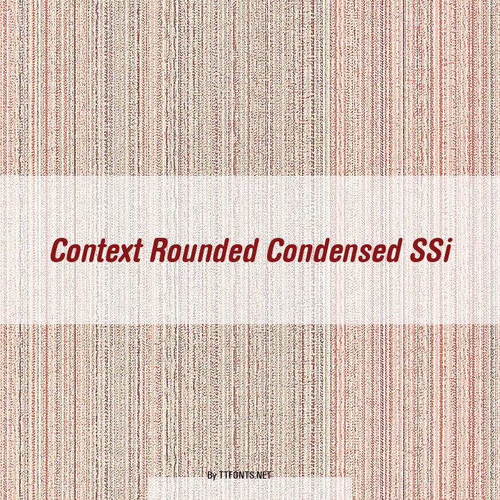 Context Rounded Condensed SSi example